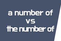 A number of và The number of